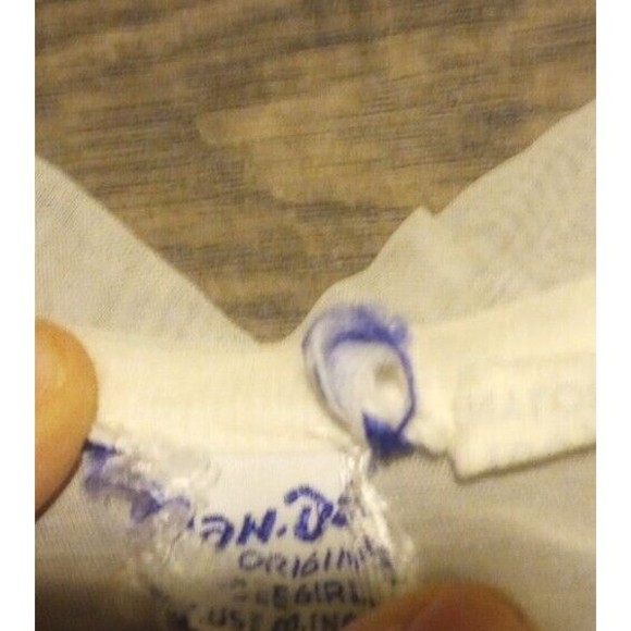 Vintage Dan Dee Girls Top 100% Nylon Sheer Embroidered Flowers Button Up Shirt - Picture 9 of 16